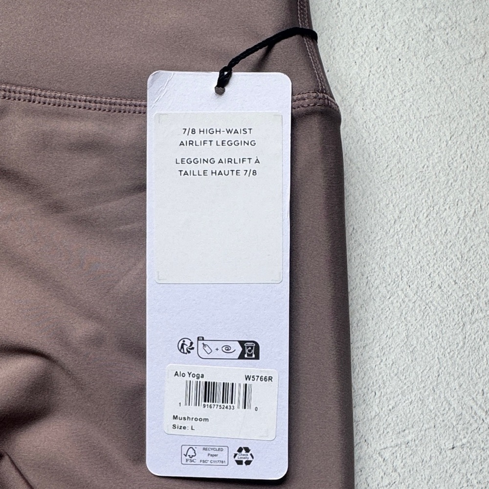 ALO Yoga High Waist Airlift Legging 7/8 Mushroom 🍄‍🟫 - Picture 8 of 13